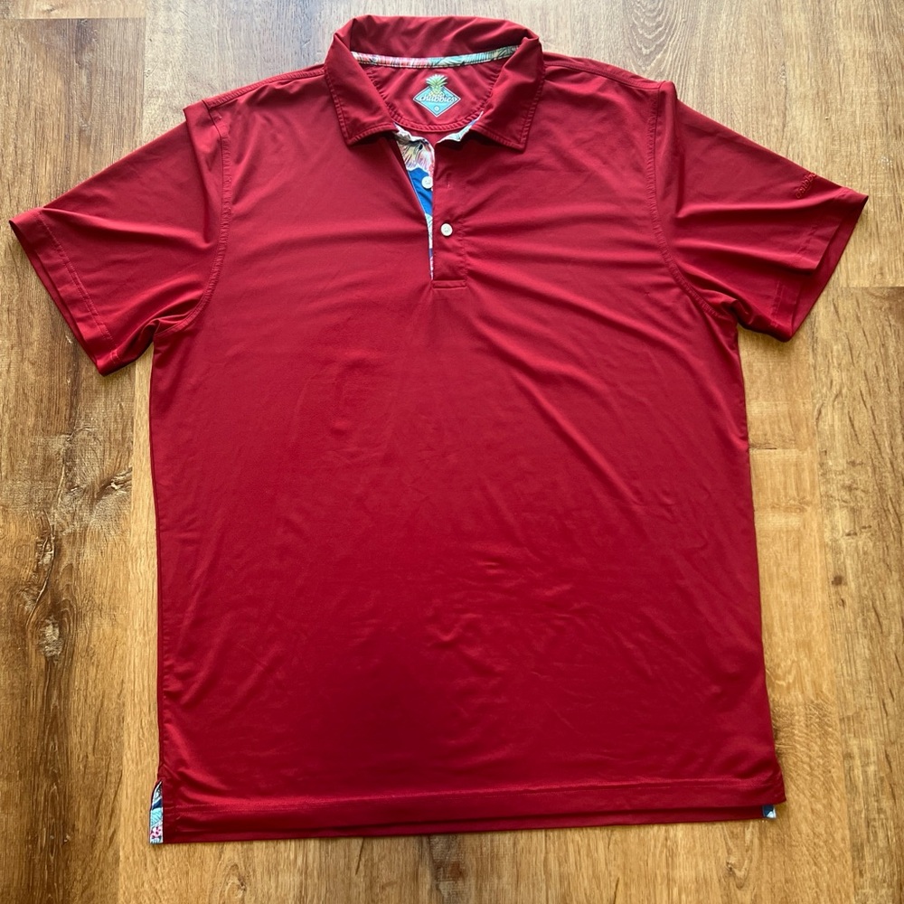 Chubbies Polo Shirt Adult Large Red Short Sleeve Golf Golfing Casual Mens
